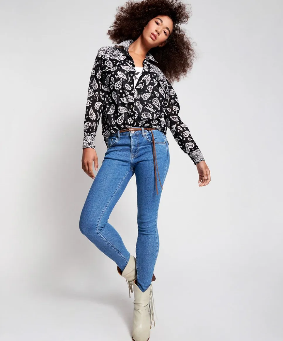 Denim Jeans|ONE TEASPOON Miami Blue Freebirds Ii High Waist Skinny Jeans
