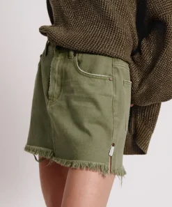 Denim Skirts|ONE TEASPOON Military Khaki 2020 Mini Denim Skirt