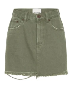 Denim Skirts|ONE TEASPOON Military Khaki 2020 Mini Denim Skirt