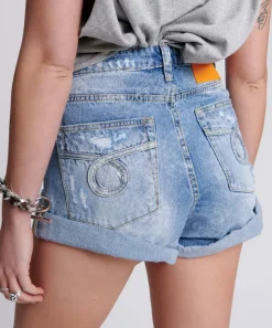 Denim Shorts|ONE TEASPOON Misty Cymatic Bandit High Waist Denim Shorts