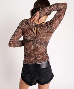 Tops|ONE TEASPOON Night Fever Mesh Longsleeve Top