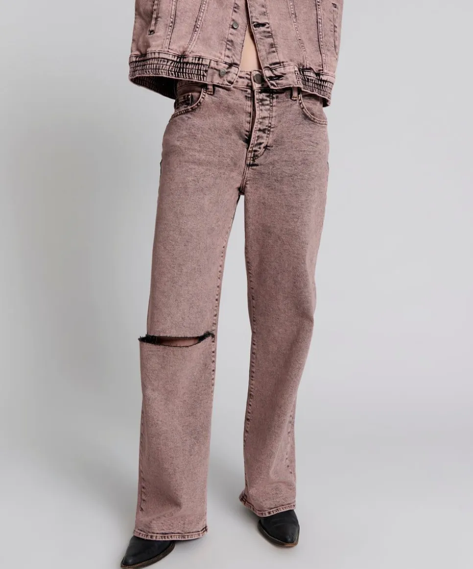 Denim Jeans|ONE TEASPOON Night Haze Jackson Mid Waist Wide Leg Jeans