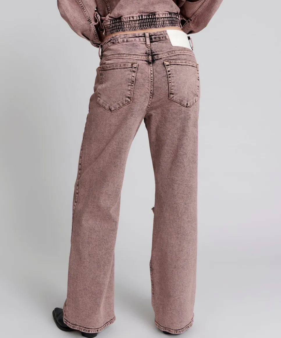 Denim Jeans|ONE TEASPOON Night Haze Jackson Mid Waist Wide Leg Jeans