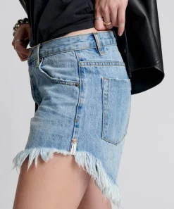 Denim Shorts|ONE TEASPOON Ocean Outlaws Mid Length Denim Shorts