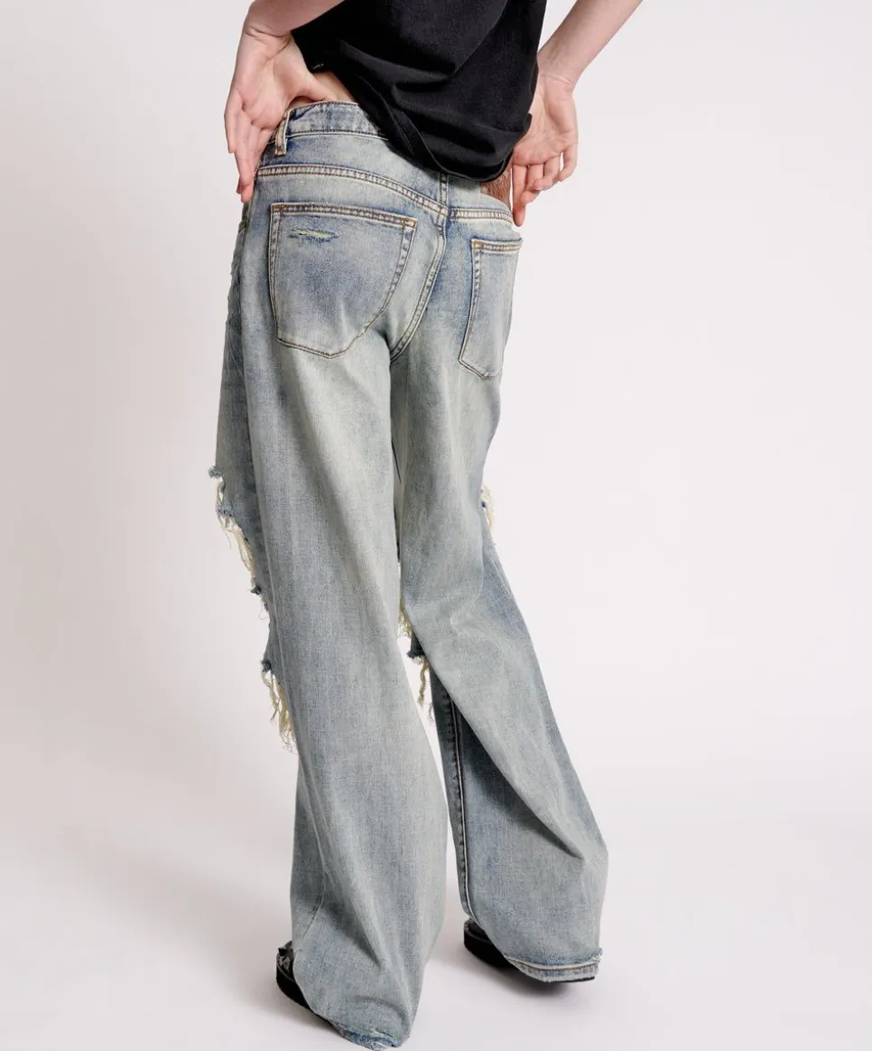 Denim Jeans|ONE TEASPOON Old Blue Jackson Mid Waist Wide Leg Jeans