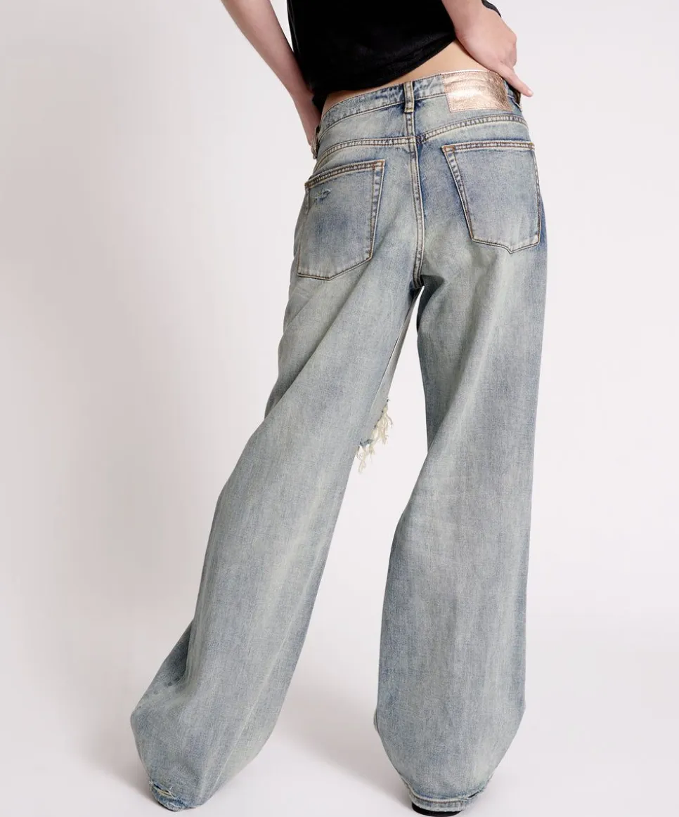 Denim Jeans|ONE TEASPOON Old Blue Jackson Mid Waist Wide Leg Jeans