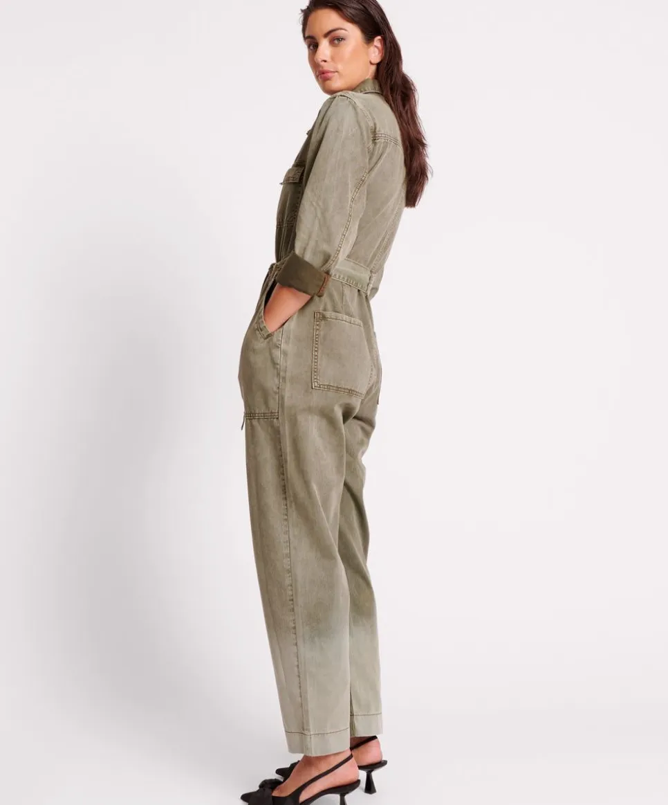 Denim Jumpsuits|ONE TEASPOON Old Khaki Claudia Overalls