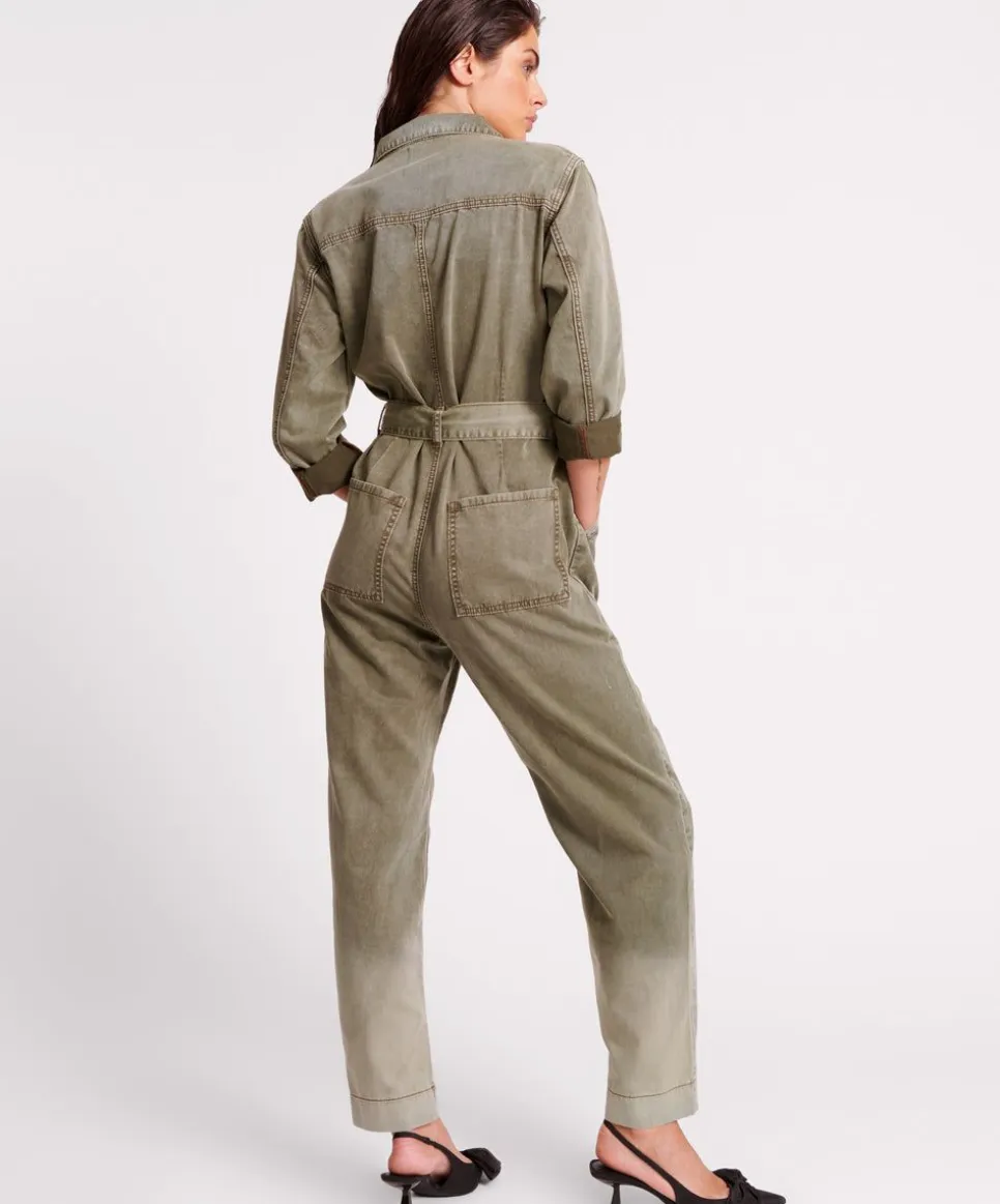 Denim Jumpsuits|ONE TEASPOON Old Khaki Claudia Overalls