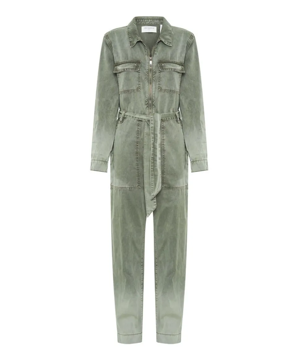 Denim Jumpsuits|ONE TEASPOON Old Khaki Claudia Overalls
