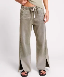 Denim Jeans|ONE TEASPOON Old Khaki Roadhouse Wide Leg Drawstring Jeans