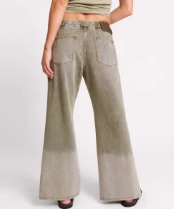 Denim Jeans|ONE TEASPOON Old Khaki Roadhouse Wide Leg Drawstring Jeans