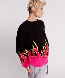 Knitwear|ONE TEASPOON On Fire Intarsia Sweater