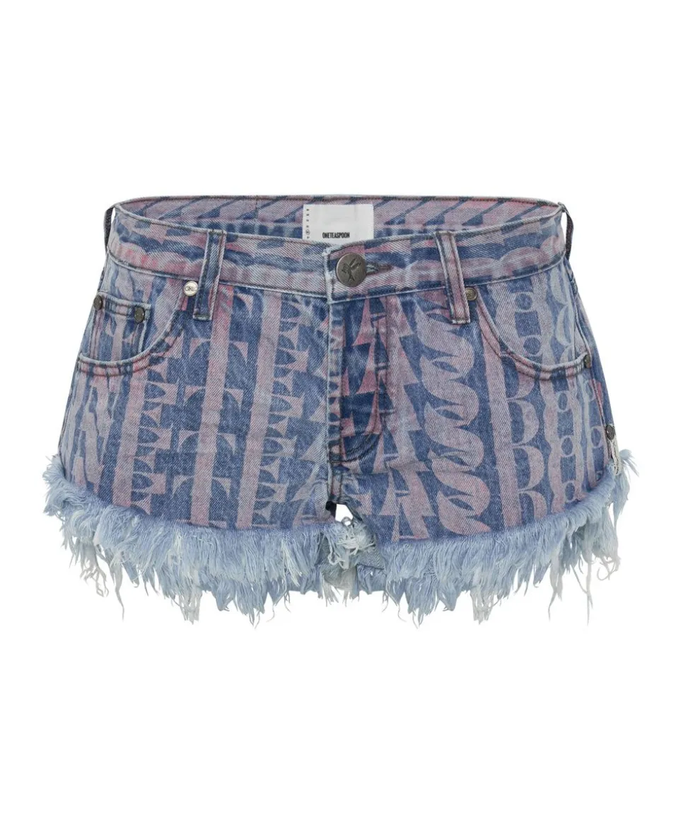 Denim Shorts|ONE TEASPOON On Repeat Dukes Low Waist Mini Denim Shorts