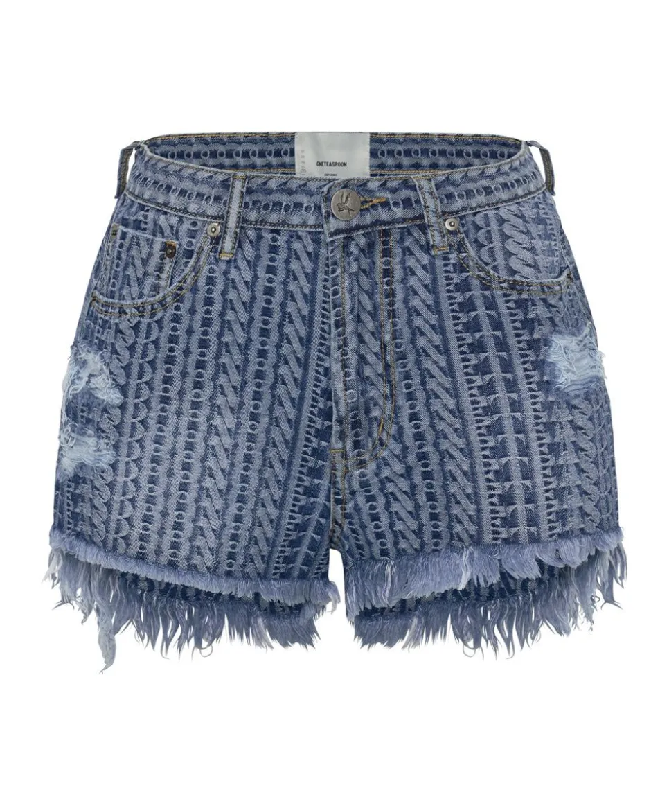 Denim Shorts|ONE TEASPOON On Repeat Le Wolves Mid Length Denim Shorts