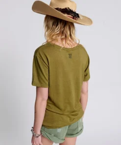 Graphic Tees|ONE TEASPOON Linen Wide Neck Tee