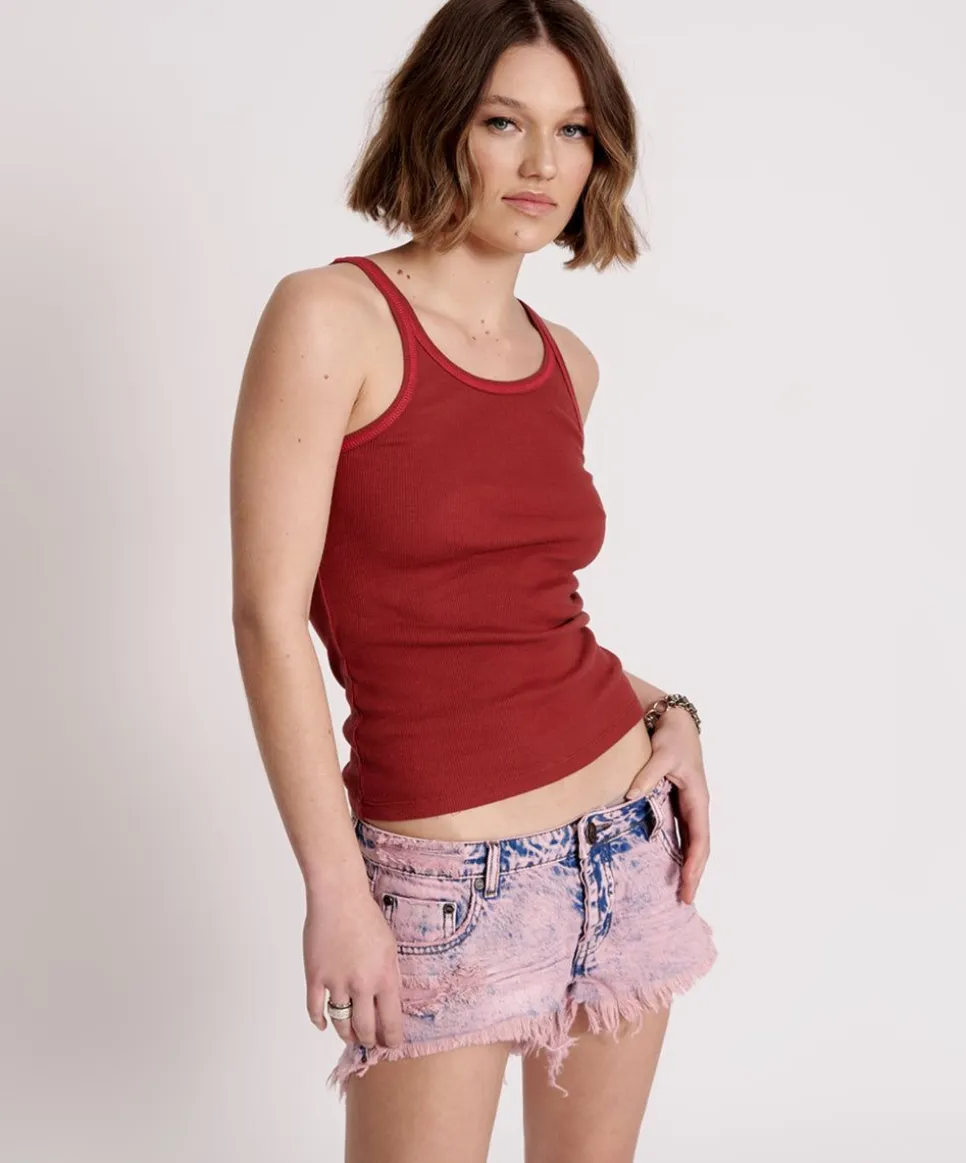 Tees & Tanks|ONE TEASPOON Rib Singlet