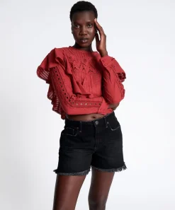 Denim Shorts|ONE TEASPOON Onyx Black Legends High Waist Mom Fit Denim Shorts