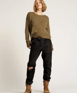 Denim Jeans|ONE TEASPOON Onyx Black Shabbies Drawstring Jeans