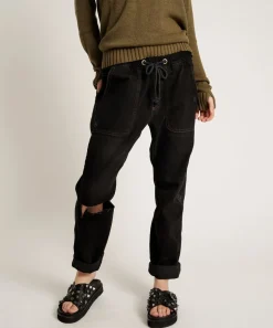 Denim Jeans|ONE TEASPOON Onyx Black Shabbies Drawstring Jeans