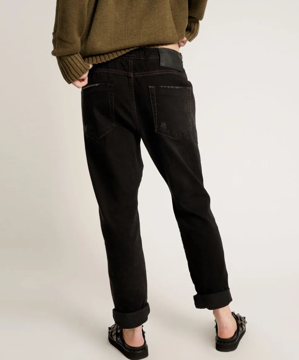 Denim Jeans|ONE TEASPOON Onyx Black Shabbies Drawstring Jeans