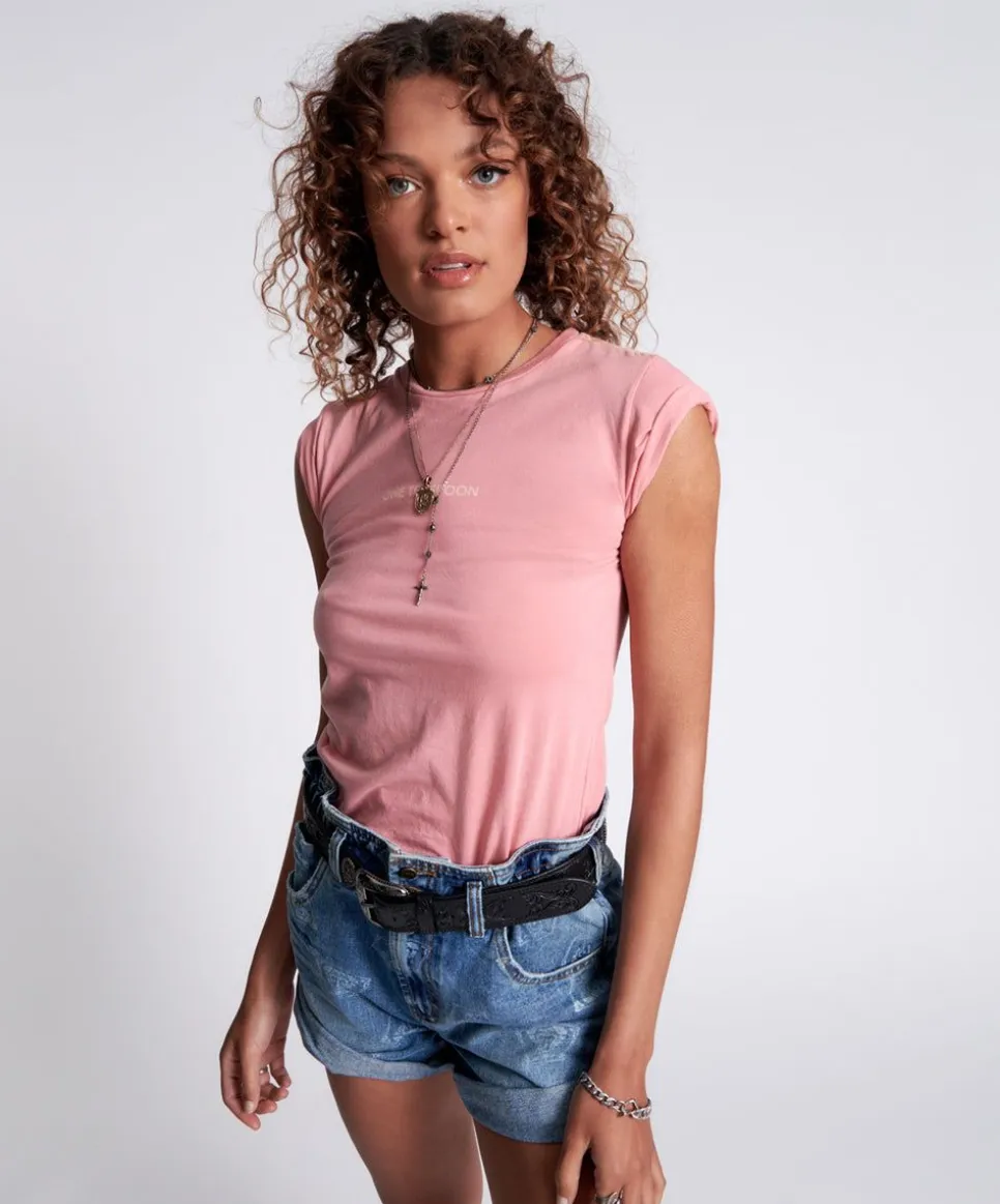 Organic Tees|ONE TEASPOON Organic Logo Fitted Tee