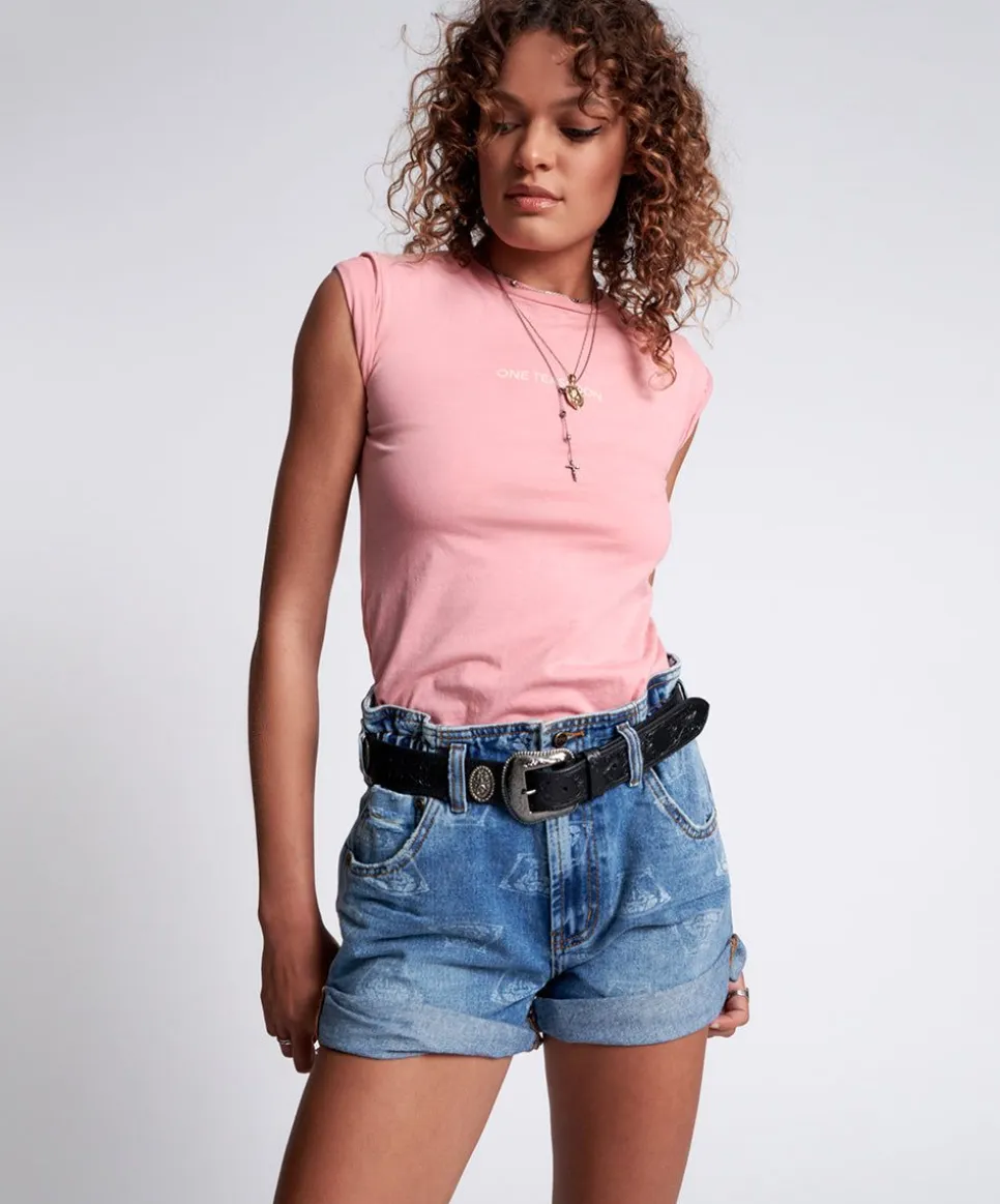 Organic Tees|ONE TEASPOON Organic Logo Fitted Tee