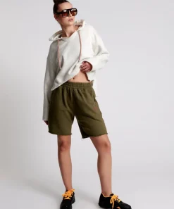 Bottoms|ONE TEASPOON Ots Khaki High Waist Kick Shorts