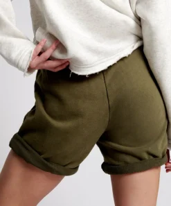Bottoms|ONE TEASPOON Ots Khaki High Waist Kick Shorts