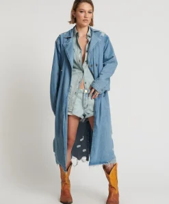 Jackets|ONE TEASPOON Pacifica Denim Trench Coat