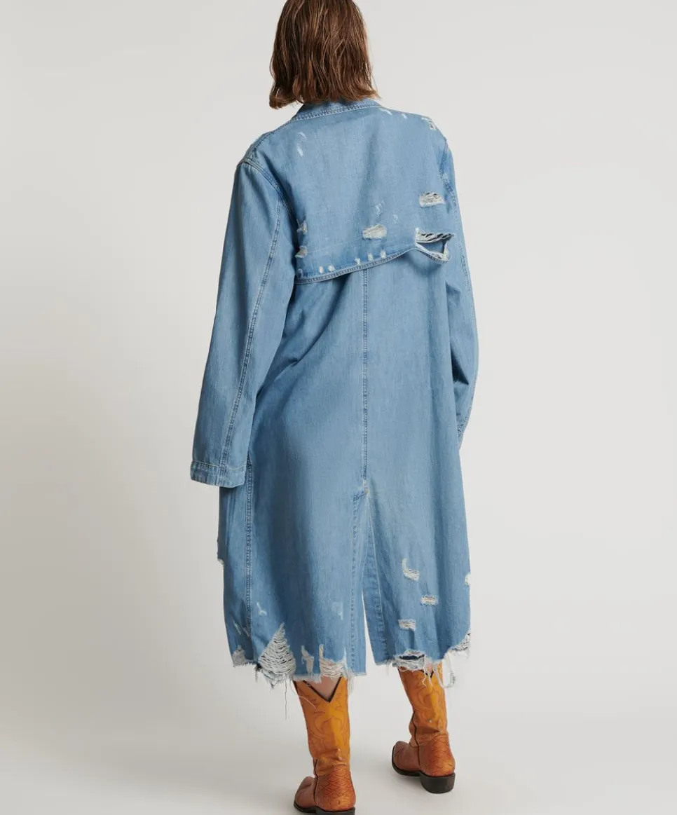 Jackets|ONE TEASPOON Pacifica Denim Trench Coat