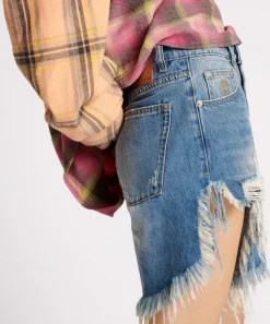 Denim Shorts|ONE TEASPOON Pacifica Frankies High Waist Denim Shorts