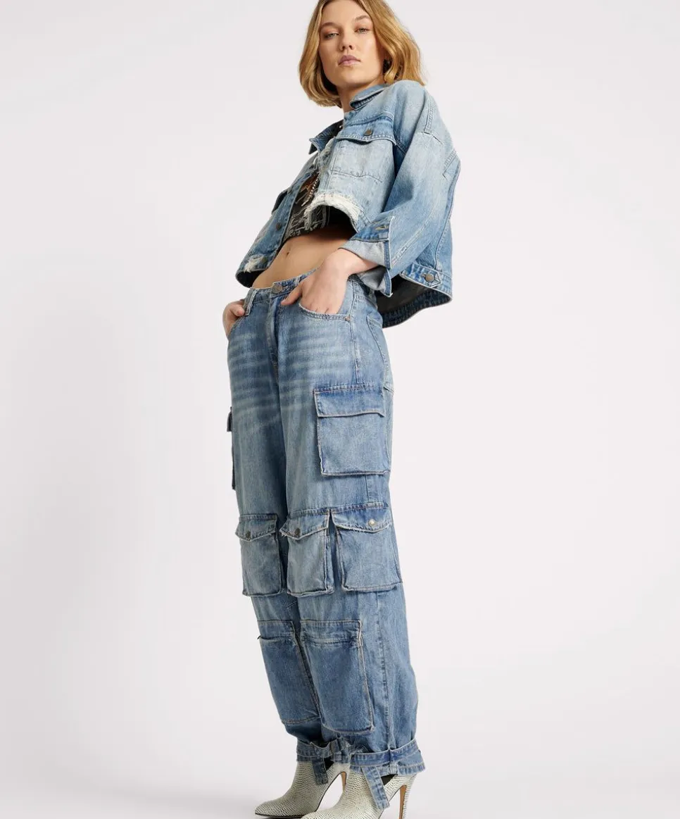 Denim Jeans|ONE TEASPOON Pacifica High Waist Epic Cargo Jeans