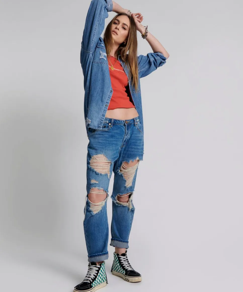Denim Jeans|ONE TEASPOON Pacifica Saints Boyfriend Jeans