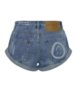 Denim Shorts|ONE TEASPOON Pacifica Smile Bandit Low Waist Denim Shorts
