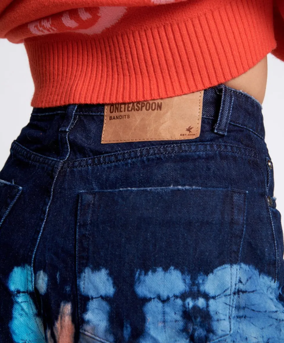 Denim Shorts|ONE TEASPOON Paint Dipped Bandits High Waist Denim Shorts