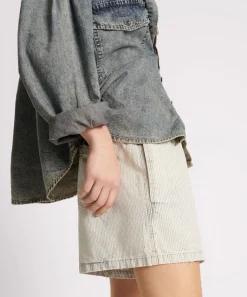 Denim Shorts|ONE TEASPOON Painters Stripe Denim Boxer Shorts