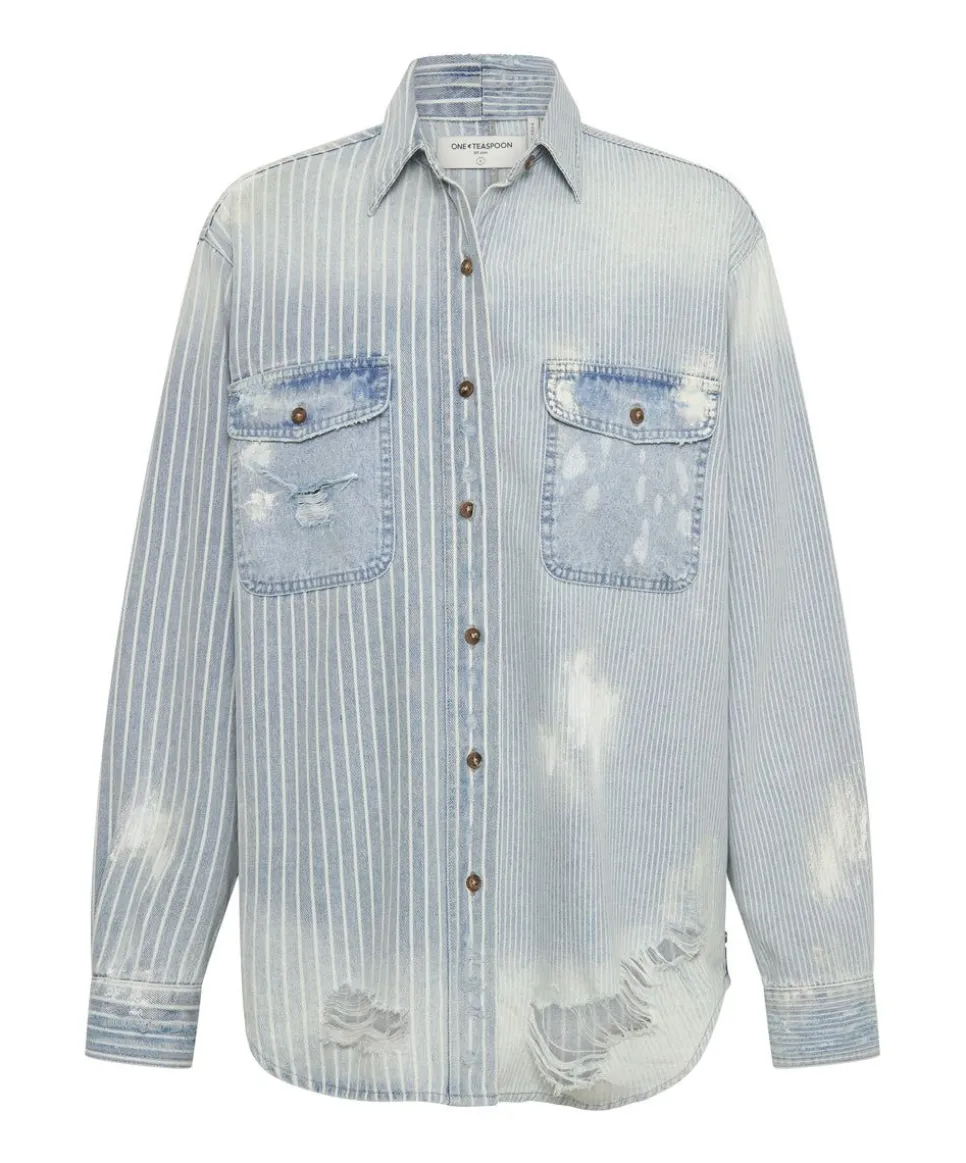 Shirts|ONE TEASPOON Painters Stripe Everyday Shirt