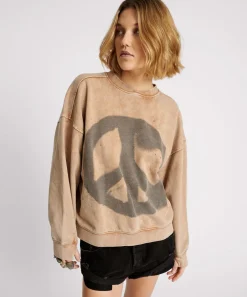Hoodies And Sweats|ONE TEASPOON Peace Retro Sweater