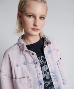 Shirts|ONE TEASPOON Pink Haze Long Sleeve Daria Shacket