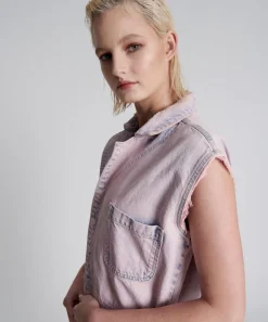 Denim Jumpsuits|ONE TEASPOON Pink Haze Palisades Overall