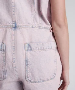 Denim Jumpsuits|ONE TEASPOON Pink Haze Palisades Overall