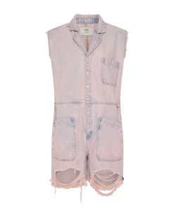 Denim Jumpsuits|ONE TEASPOON Pink Haze Palisades Overall