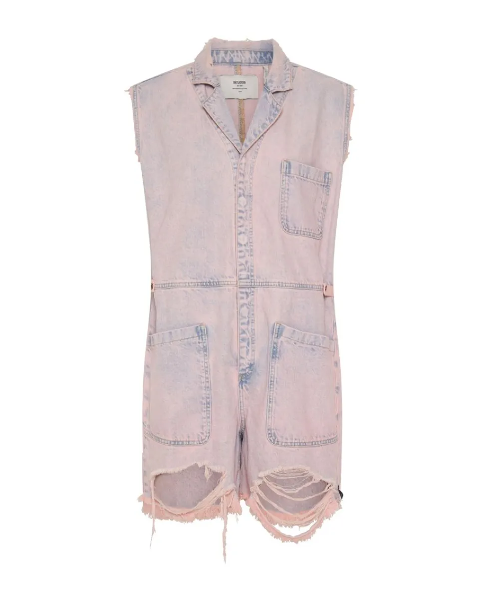 Denim Jumpsuits|ONE TEASPOON Pink Haze Palisades Overall