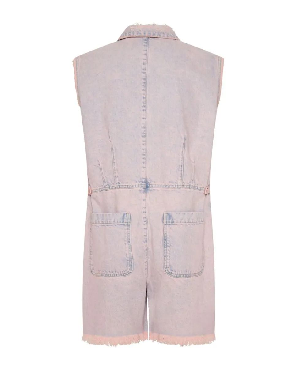 Denim Jumpsuits|ONE TEASPOON Pink Haze Palisades Overall