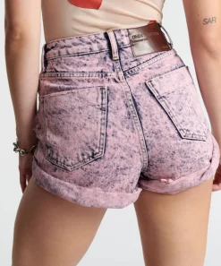 Denim Shorts|ONE TEASPOON Pink Pistol Bandits High Waist Denim Shorts