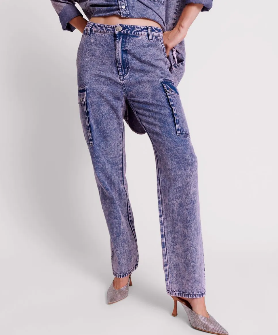 Denim Jeans|ONE TEASPOON Purple Rain Cargo Motion Denim Jeans