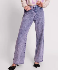 Denim Jeans|ONE TEASPOON Purple Rain Jackson Mid Waist Wide Leg Jeans