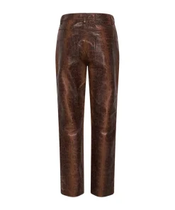 Bottoms|ONE TEASPOON Python Leather Trucker Pants