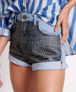 Denim Shorts|ONE TEASPOON Railed Sequin Bandits High Waist Denim Shorts