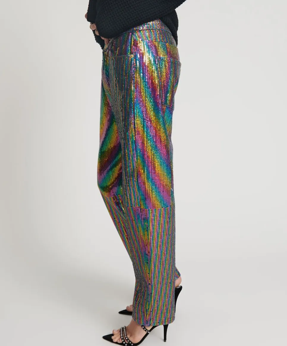 Denim Jeans|ONE TEASPOON Rainbow Sequin Bandits Relaxed Jeans